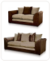 Dylan 3+2 Seater in Brown/Beige